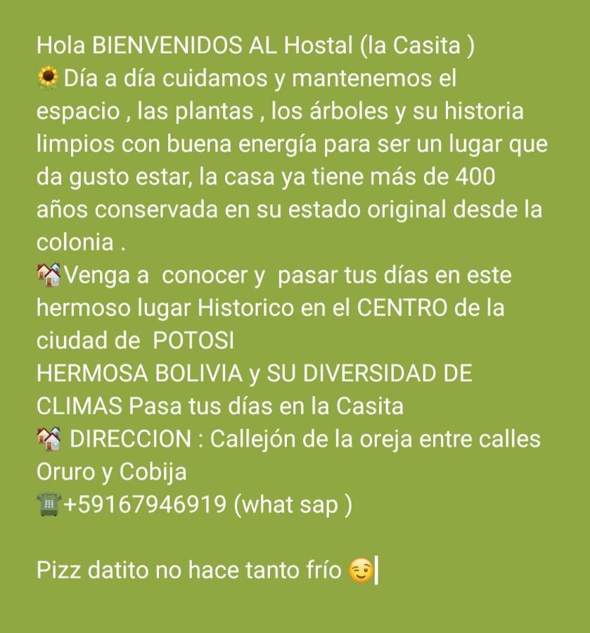 Casa De Huespedes Maria Victoria 호텔 포토시 외부 사진